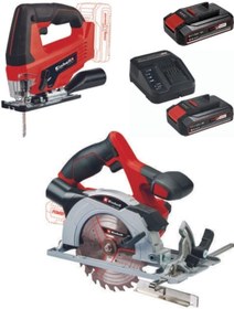 Resim Einhell TE-CS 18/165/1 Daire Testere TC-JS 18 Dekupaj 2X2.5AH Akülü Set 