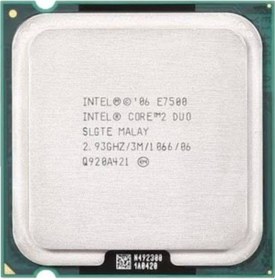 Resim Intel Core 2 Duo E7500 2.93 GHz LGA775 3 MB Cache 65 W İşlemci Tray 