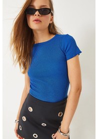 Resim Shade Kadın Fitilli Kaşkorse Basic T-shirt 60261476 - Saks 