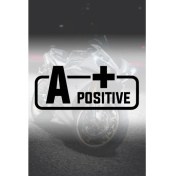 Resim A+ Pozitif Kan Grubu Sticker Siyah Renk 14CM 