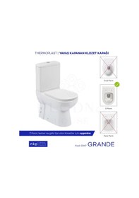 Resim D-Form Grande Thermoplast Yavaş Kapanan Klozet Kapağı 