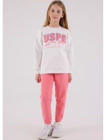 Resim U.S. Polo Assn. U.s. Polo Assn Kız Çocuk Beyaz Eşofman Takımı Us2315-c-v1 Beyaz 