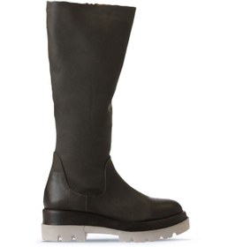 Resim Bueno Shoes Haki Deri Kadın Düz Çizme 01wv2906 