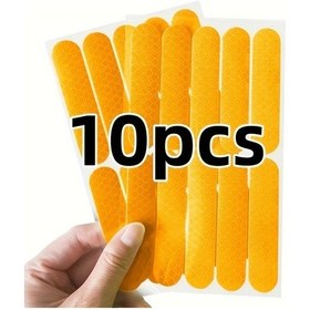 Resim Fochsia Popüler Seçim Sarı Reflektif Emniyet Çıkartması Araç Motosiklet Bisiklet Kaskı 