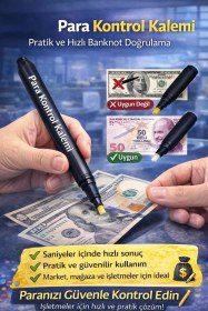 Resim Para Kontrol Kalemi Tl - Dolar Banknotlar İçin Hızlı Ve Güvenilir Dedektör 
