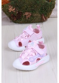 Resim Vicco 332.p25y.221 Rocket Pudra Esnek Rahat Işıklı Kız Çocuk Sandalet Pudra 