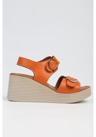 Resim Pierre Cardin Pc-7213- 3807 Turuncu-kadın Dolgu Topuk Ayakkabı 001 