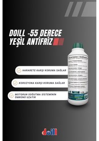 Resim Doill -55 / -56 Derece Hazır Karışım 1.5 Litre Yeşil Antifriz - G11 
