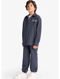 Resim Defacto Erkek Çocuk Oversize Geniş Kalıp Beli Lastikli Eşofman Altı G3274a825wnnv146 Lacivert-nv146 