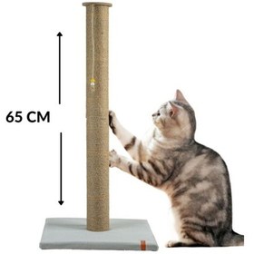 Resim 65 Cm Büyük Kedi Tırmalam Tahtası Catnipli Uzun Tırmalama Tahtası Gri 