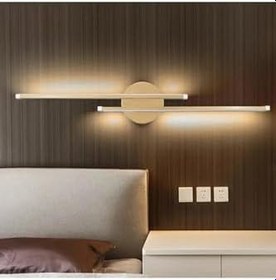 Resim Fer Avize Asya Modern Tasarım Eskitme Renk Gün Işığı Ledli Banyo - Mutfak - Salon Led Duvar 2 Li Aplik 