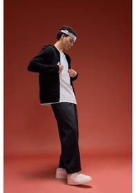 Resim Defacto Relax Fit Kapüşonlu Fermuarlı Triko Hırka F3831ax25aubk81 Siyah 