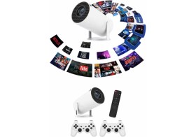 Resim Hobilinka Full Hd 8 GB Ayaklı Çift Kollu 4K Video Oyun Konsolu Taşınabilir 