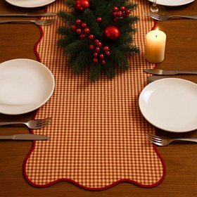 Resim Ginger Premium Dokuma Kıvrımlı Runner 45x150 cm Kırmızı - 45x150 cm 