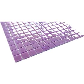 Resim MozaiKristaL Mutfak Tezgah Arası, Havuz, Banyo, Sauna, Spa, ve Yaşam Alanlarının Tüm Yüzeyleri İçin. 25X25MM Lila. 31.5X31.5CM. Fileli Cam Mozaik. ( 1 M2 Fiyatıdır ) 