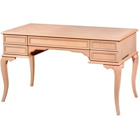 Resim Masifart Ernalis 140 Lık Çizgili Çalışma Masası Cilasız Ham Ahşap 