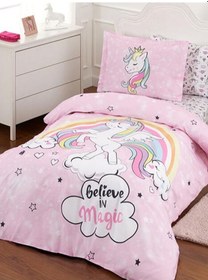Resim Özdilek Ranforce Nevresim Takımı Tek Kişilik Unicorn Pembe 