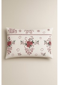 Resim Rosina Turkuaz Desenli 2 Li Yastık Kılıfı Pamuklu Kumaş Fermuarlı Turkuaz 