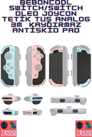 Resim beboncool Nintendo Switch/Switch OLED JoyCon AntiSkid Kabartmalı Switch JoyCon Terletmez Kabartmalı Kaplama 