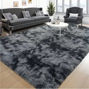 Resim 1 Adet Peluş Dikdörtgen Alan Matı - Yumuşak Kabarık %100 Polyester, Kaymaz Elde Yıkanabilir Açık Gri Nötr Tasarım Oturma Odası, Yatak Odası, Ofis İçin - Dayanıklı Kolay Temizlenebilir Ev Dekoru, Ofis Zemin Süsü | Modern Ev Dekorasyonu | Kolay Temizlenebilir Halılar 