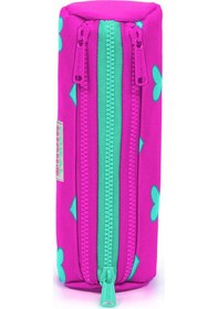 Resim Coral High Kids Pembe Kalp Desenli Üç Bölmeli Kalem Çantası 22317 
