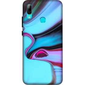 Resim Zipax Deste Huawei P Smart 2019 Kılıf Mermer Baskılı Desenli Silikon Kılıf A++-8008 