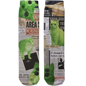 Resim Ufo Kedi Soket Çorap - 35 - 39 