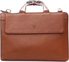 Resim ® GERÇEK DERİ LAPTOP EVRAK ASKILI ÇANTA / 9517 Taba 