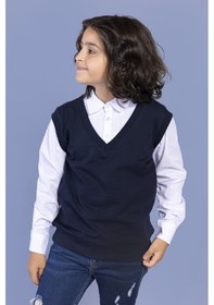 Resim Toontoy Kids Toontoy Erkek Çocuk Süveterli Okul Gömlek Beyaz 