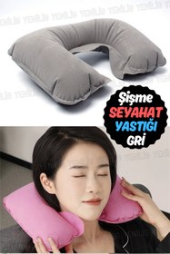 Resim teknotrust Şişme seyahat yastığıyla rahat ve konforlu uzun yol deneyimi 