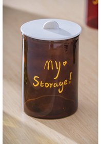 Resim Acar Pierre Ahşap Kapaklı Kavanoz Seti - 24 Cm Kahverengi 