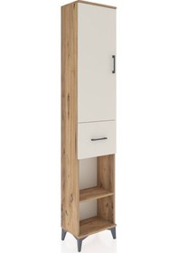 Resim Arges Dolap 3 Raflı Tek Çekmeceli Tek Askılı 44x30x221 Çam-ay... Çam 