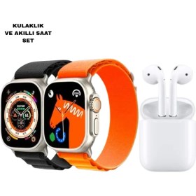 Resim S8 Akıllı Saat + Gürültü Önleyici Kablosuz Kulaklık Seti 
