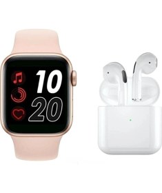 Resim Normadia Yeni Nesil Akıllı Saat ve Kablosuz Kulaklık Seti, iPhone 11 Uyumlu 