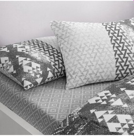 Resim Flanel Kışlık Nevresim Takımı Misty Çift Kişilik Gri 