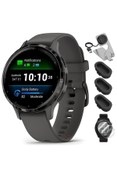 Resim Garmin 010-02785-00 Venu 3S Health Fitness GPS Akıllı Saat Çakıl Grisi Kasalı Çelik Çerçeve 41mm Dec 