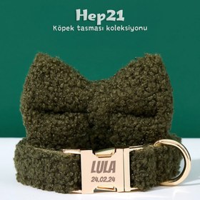 Resim Dog Collar Named Army Green Poff Collar 94238 - 4pcs set / XS 
