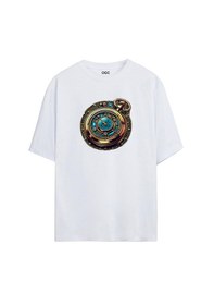 Resim Ogc Pusula Oversize Unisex T-shirt Beyaz 