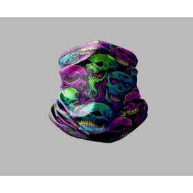 Resim Buffalo Kuru Kafa Tasarımlı Motorcu Buff Maske Outdoor Boyunluk Unisex Bandana 