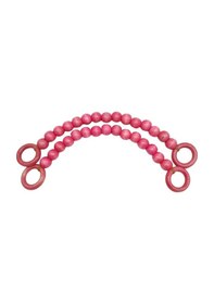 Resim Angel Çanta Aksesuar 20 Mm Ahşap Boncuklu 37 Cm Pembe Renk Çanta Sapı 