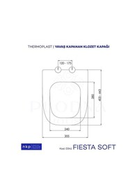 Resim Fiesta Soft Yavaş Kapanır Klozet Kapağı 