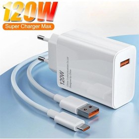 Resim 120w Turbo Saniye Göstergeli Hızlı Şarj Aleti Adaptör Kablo Set Markasiz 