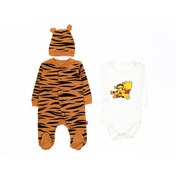 Resim ORMANCI Bebek Çocuk Zebra Desenli Tulum Pijama 