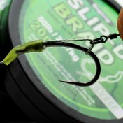 Resim 1pc Rigtrip PE Polietilen Yeşil Slip-D Braid Line Hooklink, Semi Stiff 11.34/15.88/22.68KG Olta Balığı Saç Tackle Aksesuarları için 