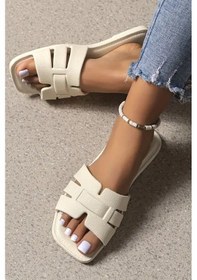 Resim Modafrato Verona Kadın Terlik Plaj Deniz Havuz Terliği Taba 