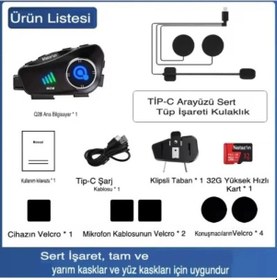 Resim Mey Najmaddin Q28 Kameralı Motosiklet Kask Kulaklığı Najmaddin 