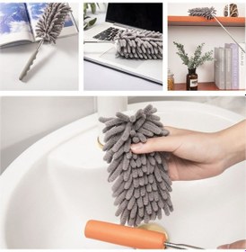 Resim Bucuks Teleskopik 3'lü Mop Toz Alma Püskülü Çok Fonksiyonlu Temizlik Seti Renkli 