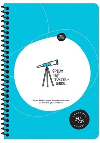 Resim Keskin Color A5 Spiralli Akademik Ajanda - Gözüm Yükseklerde Mavi 