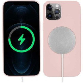 Resim İphone 12 Pro Max Uyumlu Zore Silksafe Wireless Kılıf-pembe Açık Pembe Açık 