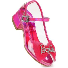 Resim Kiko Kids Pinki Kız Çocuk Topuklu Abiye Şeffaf Ayakkabı Fuşya Fuşya 
